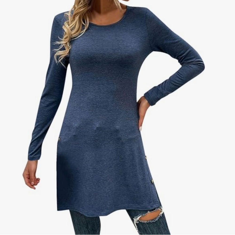 NWT Tunic Long Sleeve Button Dress